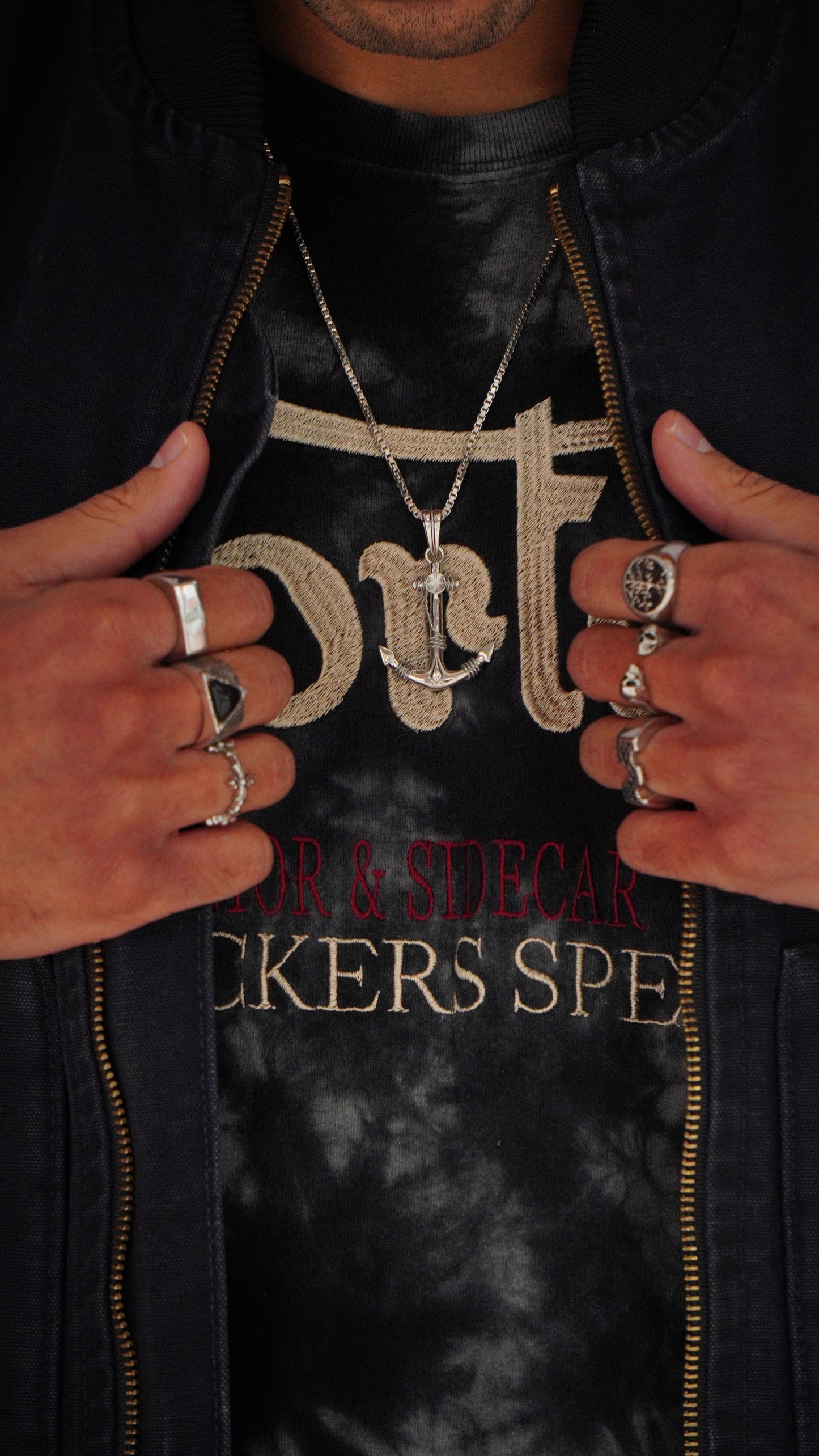 Roohan 925 Sterling Silver Anchor Pendant