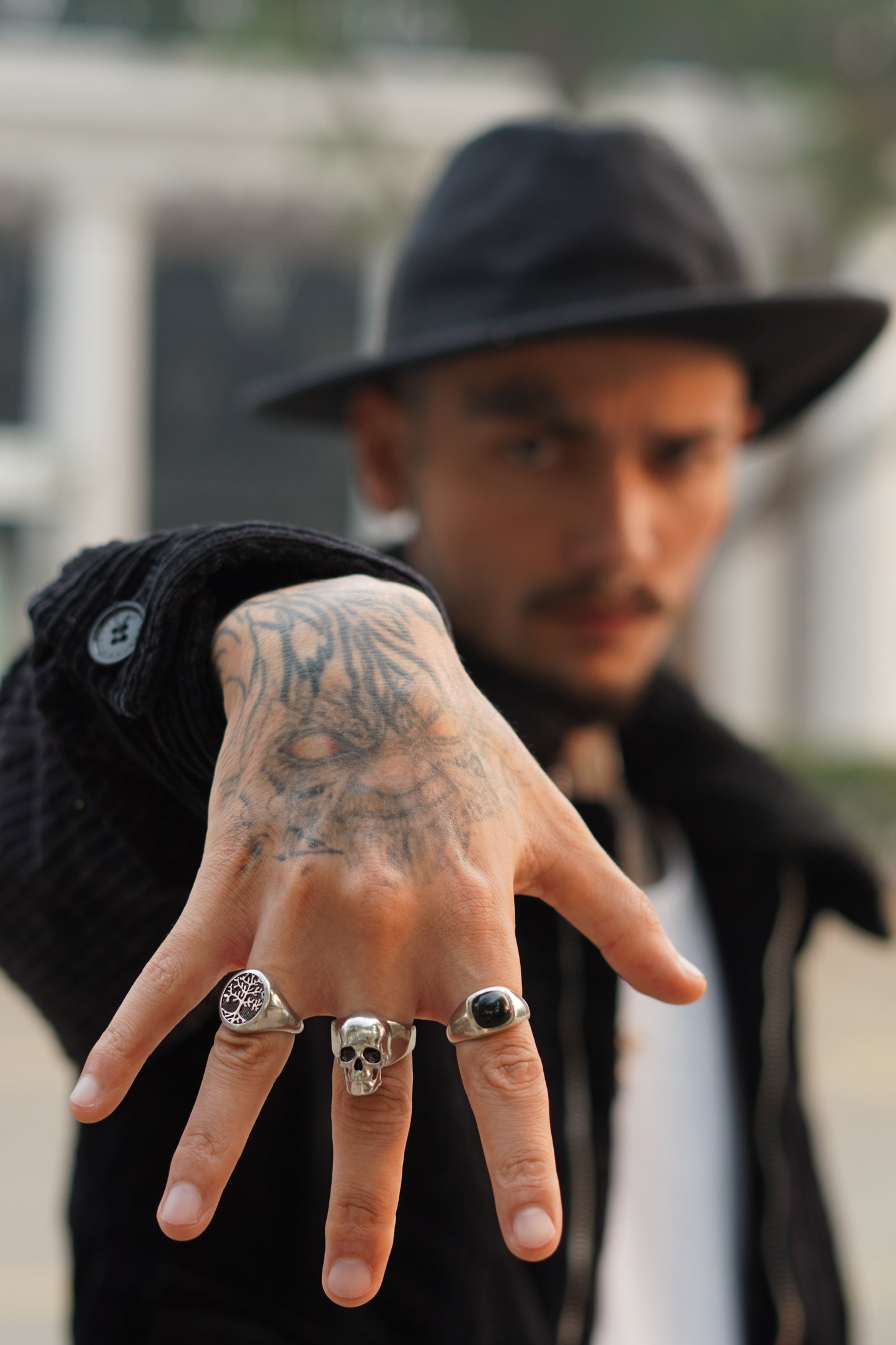 Roohan 925 Sterling Silver Thunder Bolt Ring