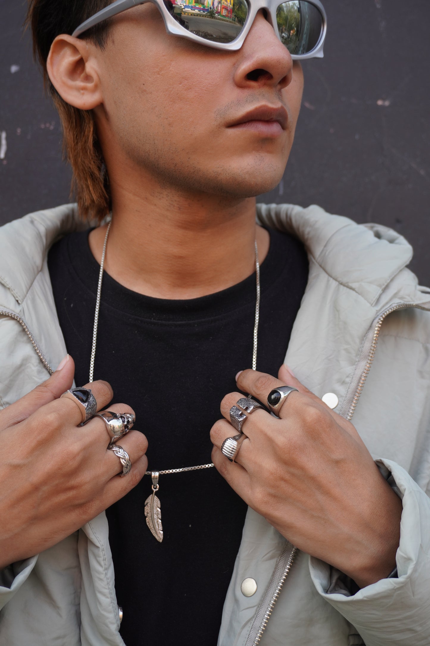 Roohan 925 Sterling Silver King Ring