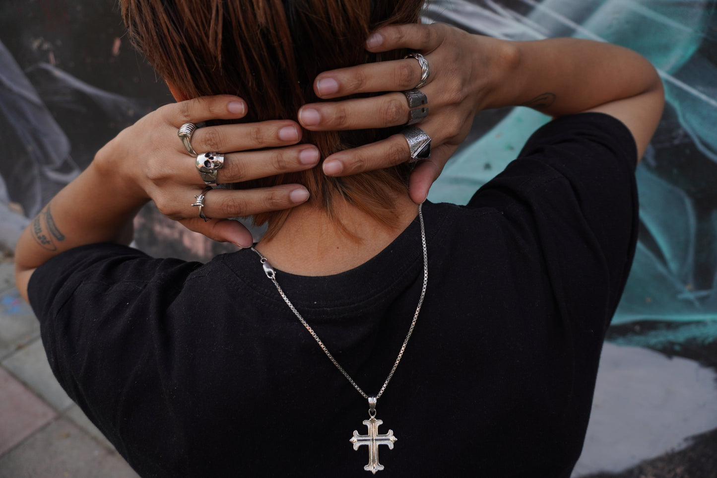 Roohan Sterling Silver 92.5 Barbed Wire Ring