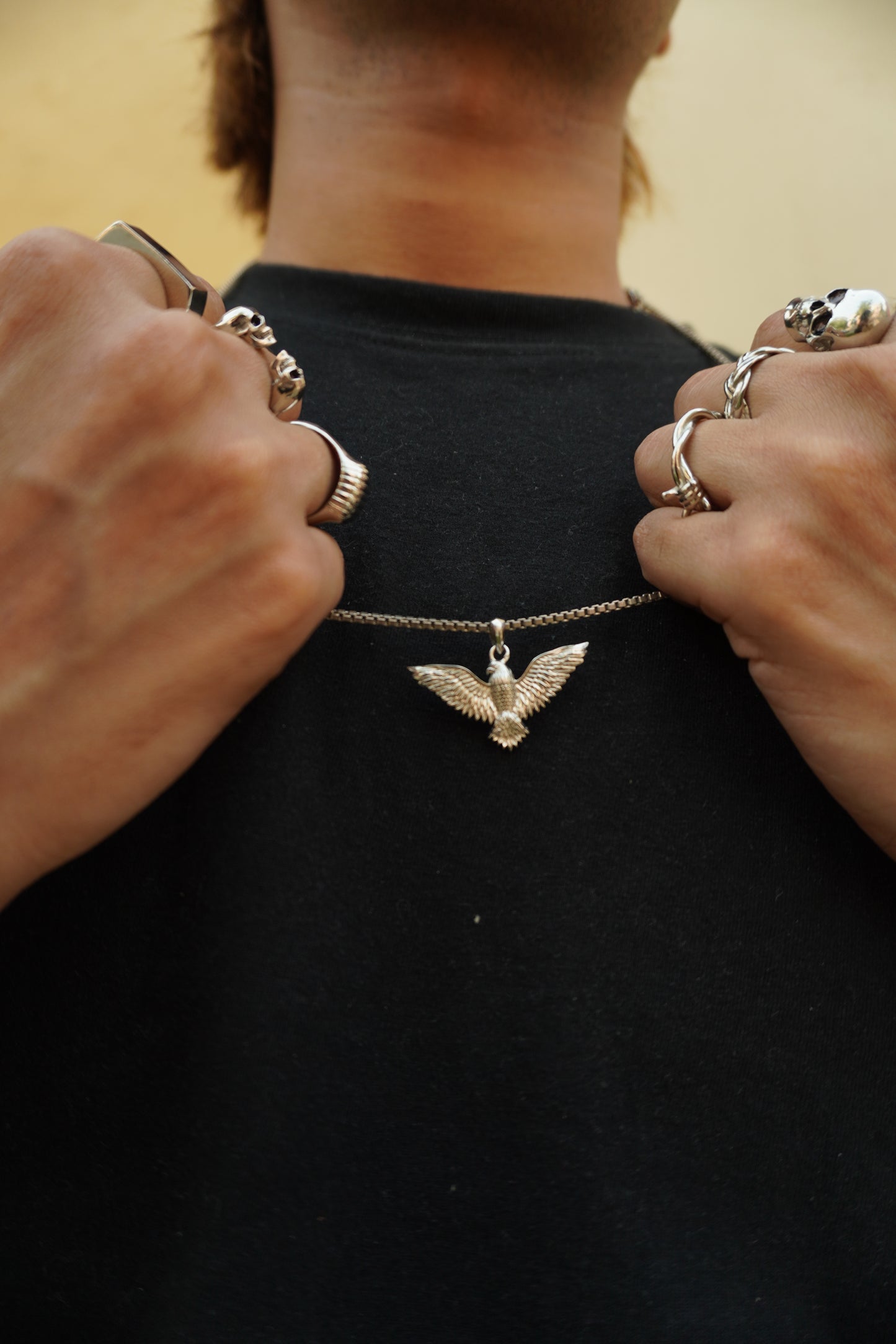 Roohan 925 Sterling Silver Eagle Pendant