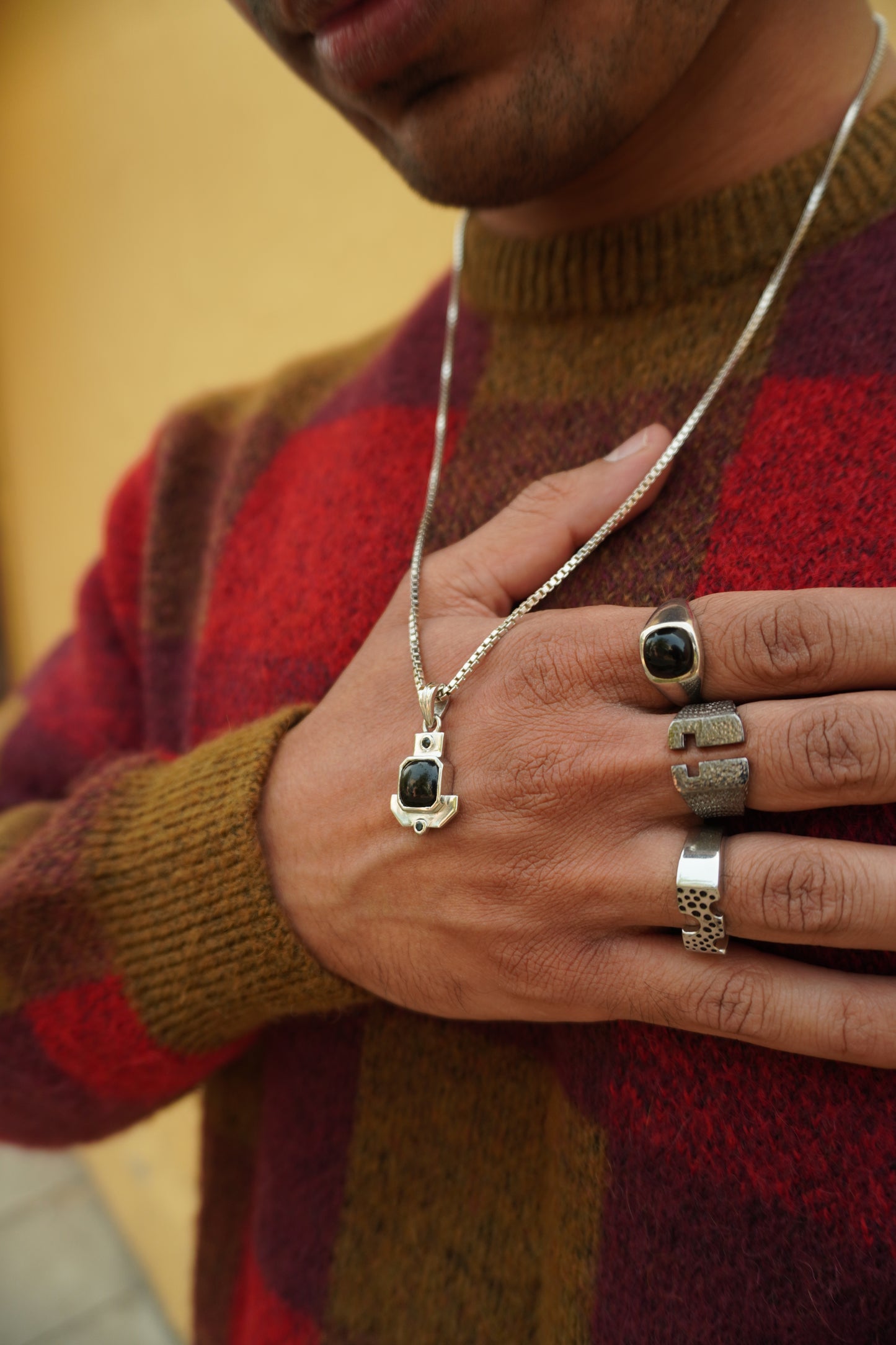 Roohan 925 Sterling Silver Thunder Bolt Ring