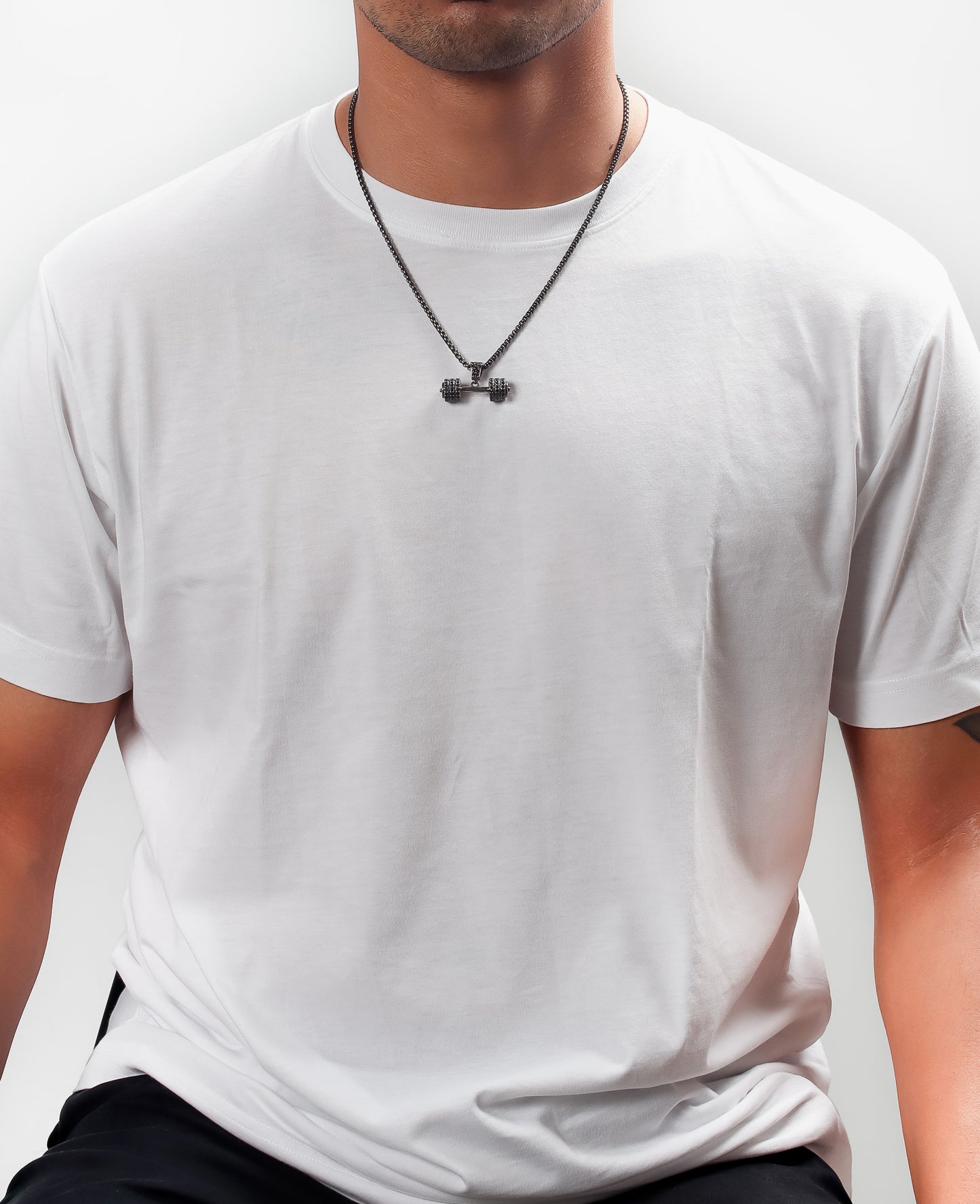 Roohan Iced Out Dumbbell Pendant