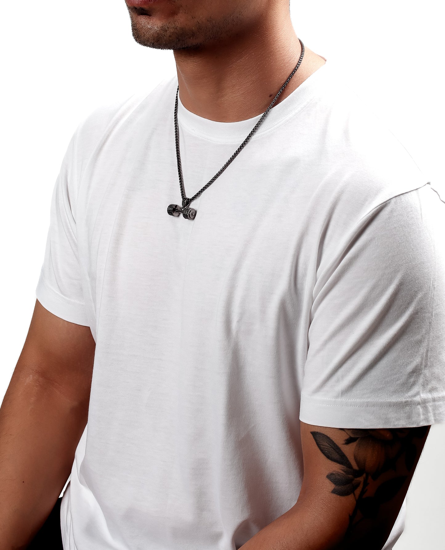 Roohan Iced Out Dumbbell Pendant