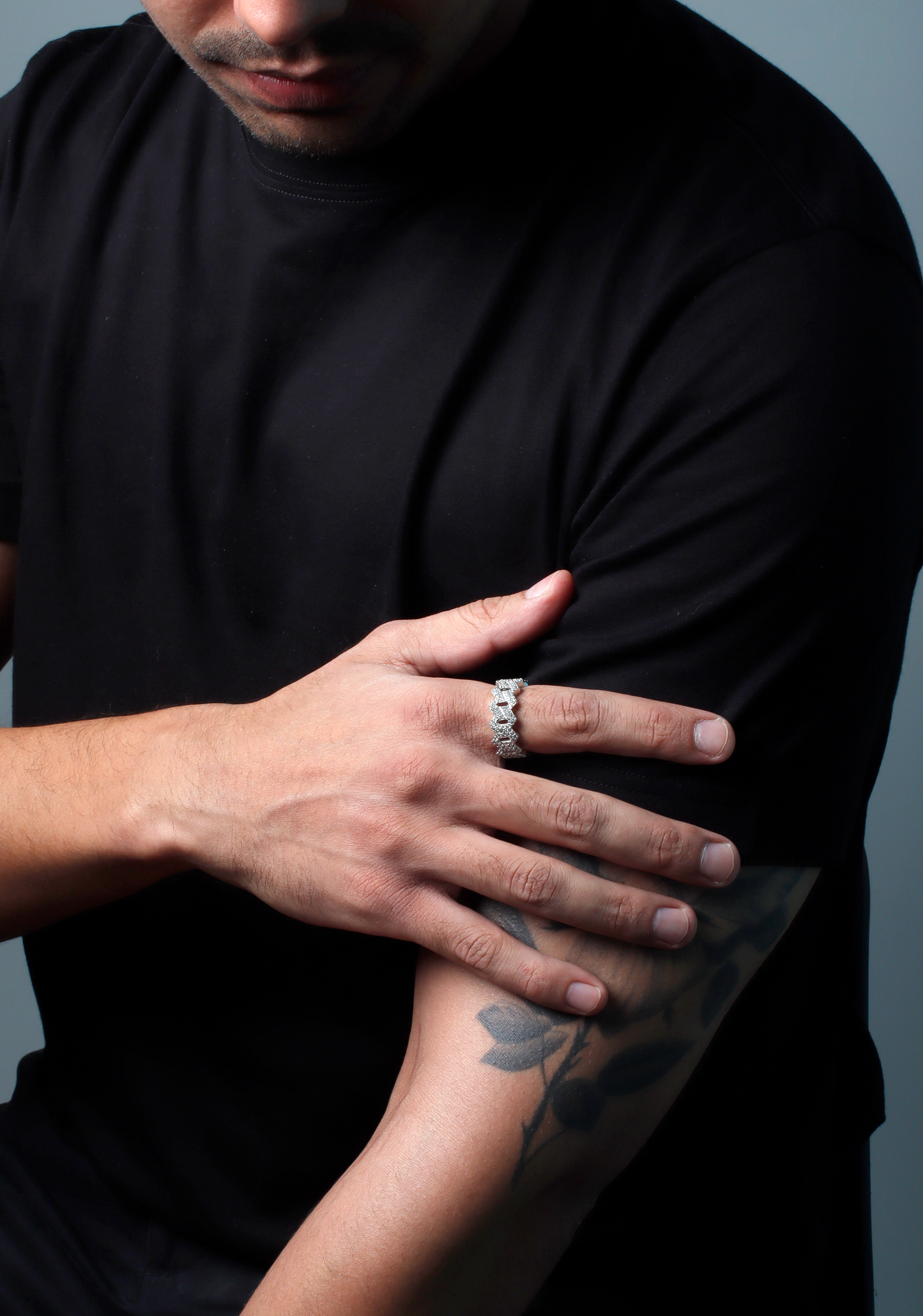 Roohan Iced Out Cuban Ring