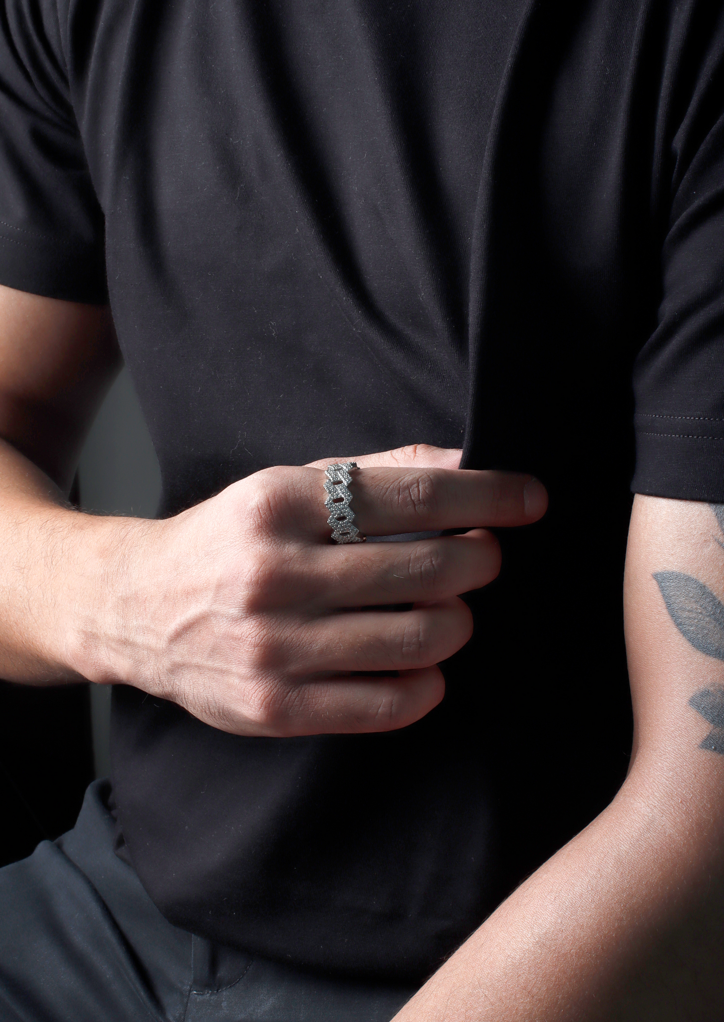 Roohan Iced Out Cuban Ring