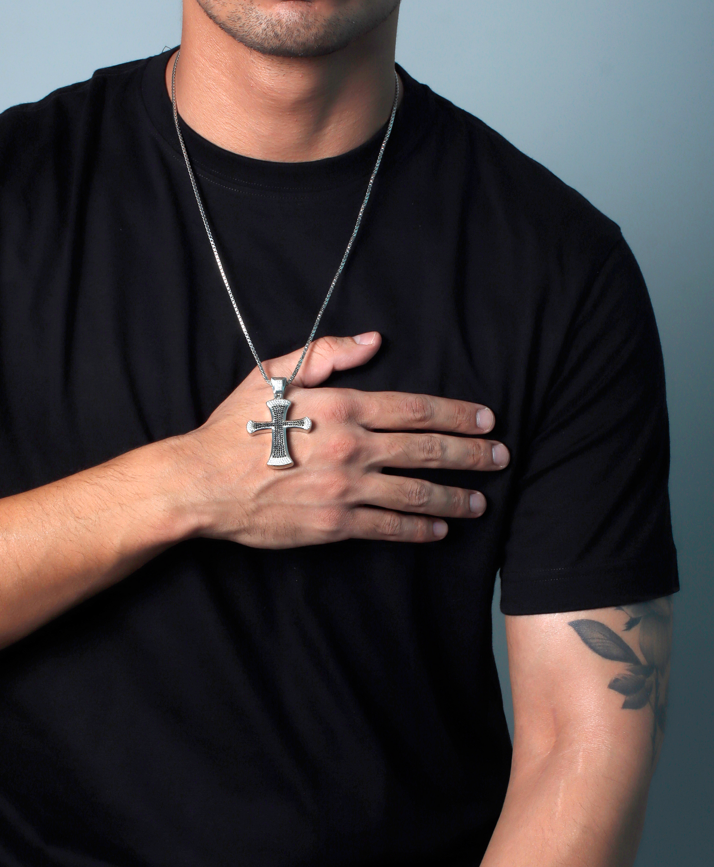 Roohan Iced Out Cross Pendant 3.0