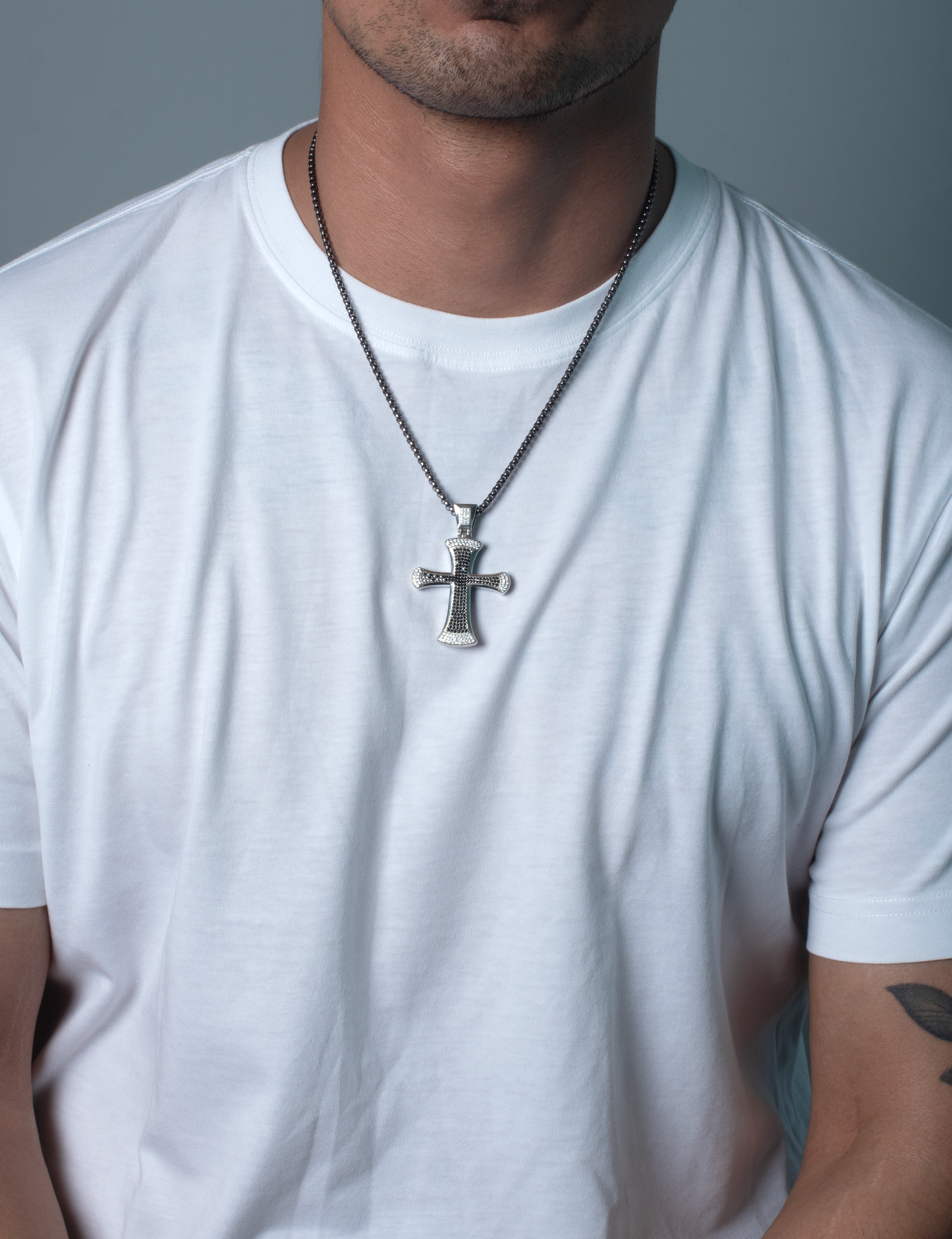 Roohan Iced Out Cross Pendant 3.0