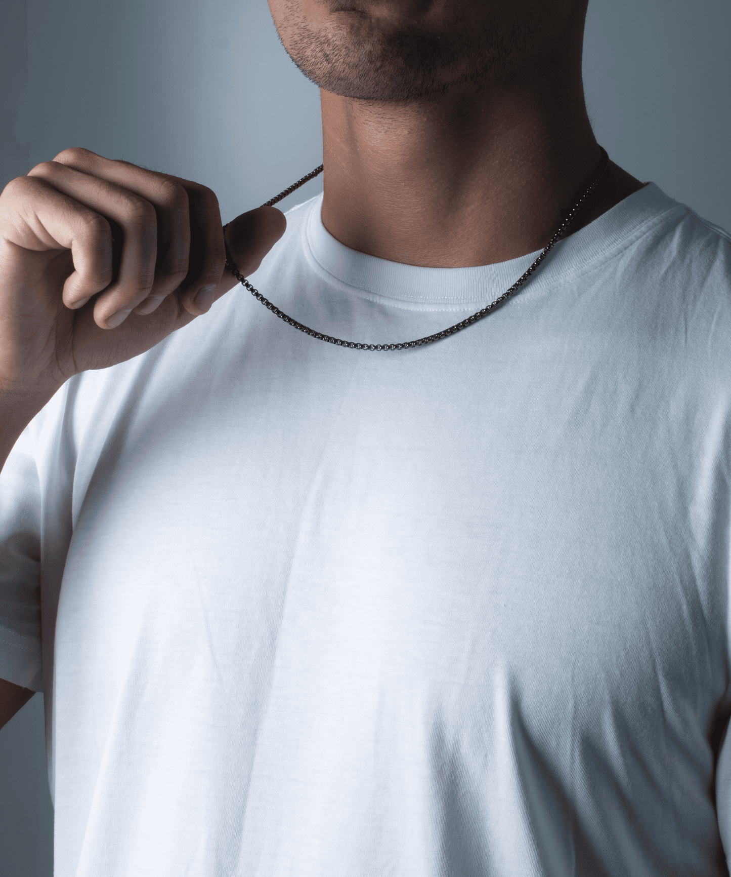 Roohan Pure Brass Oxodised Box Chain