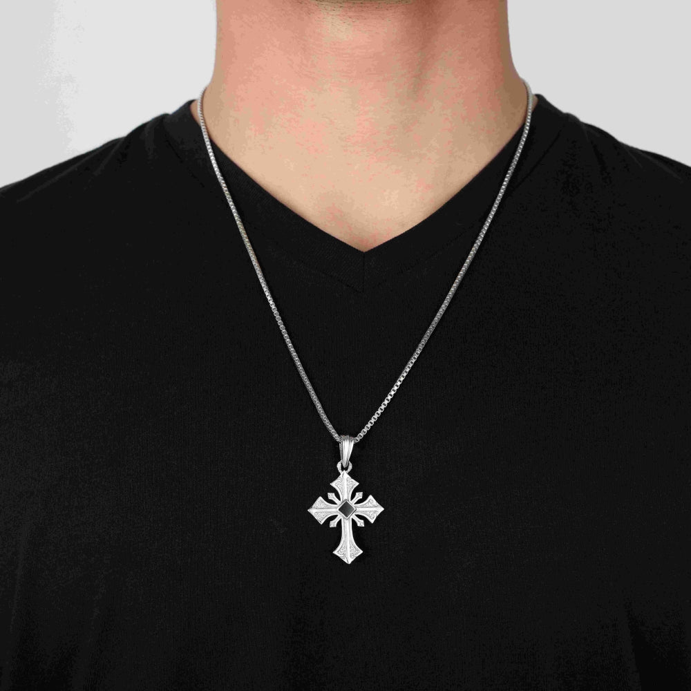 Roohan 925 Sterling Silver Blessed Holy Cross Pendant 2.0