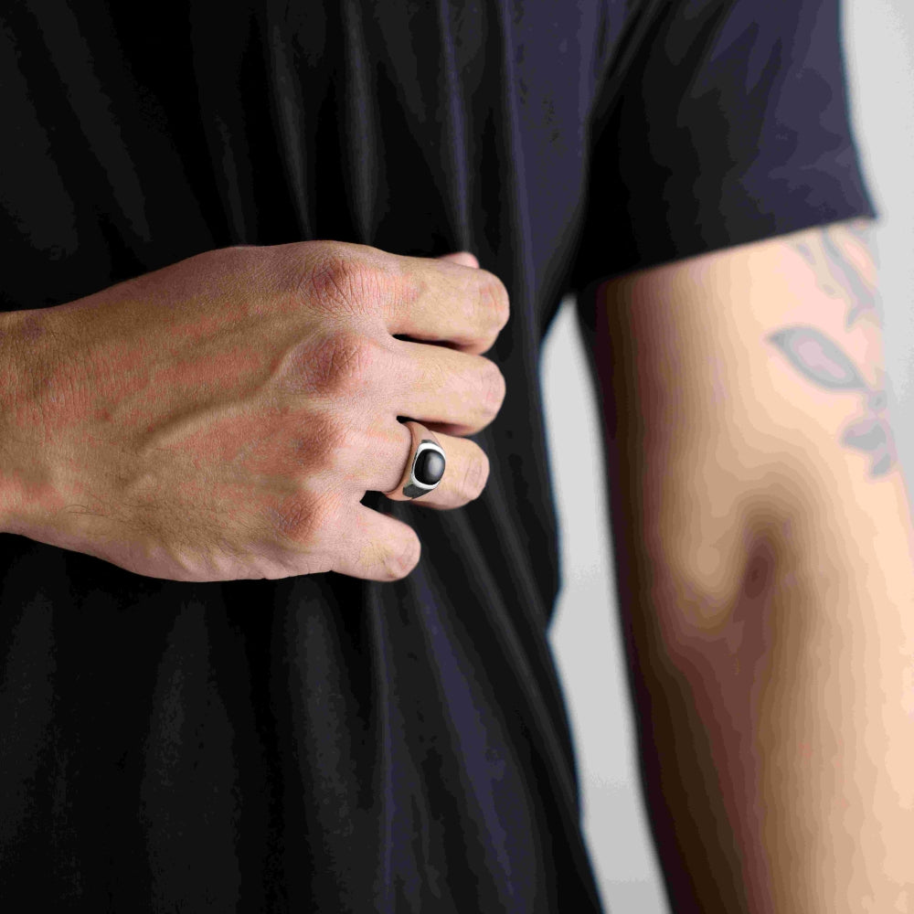 Roohan 925 Sterling Silver Thunder Bolt Ring