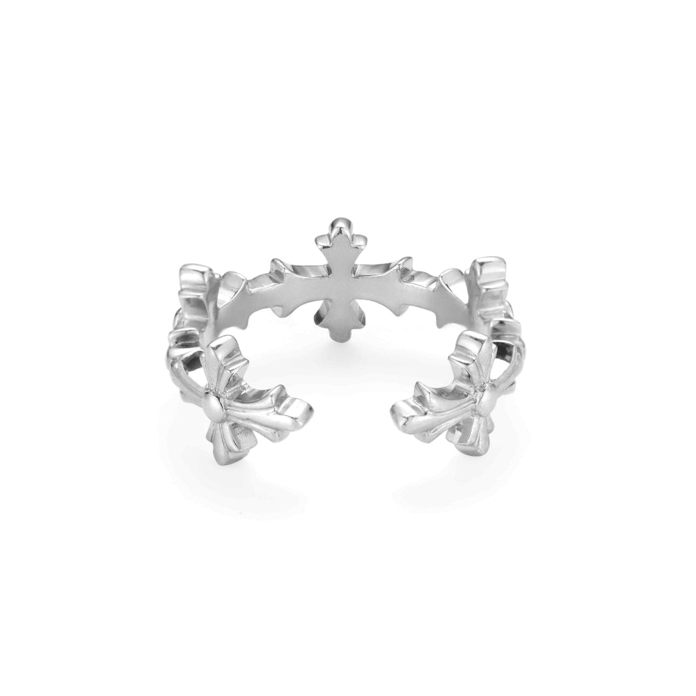 Roohan 925 Sterling Silver Cross Ring