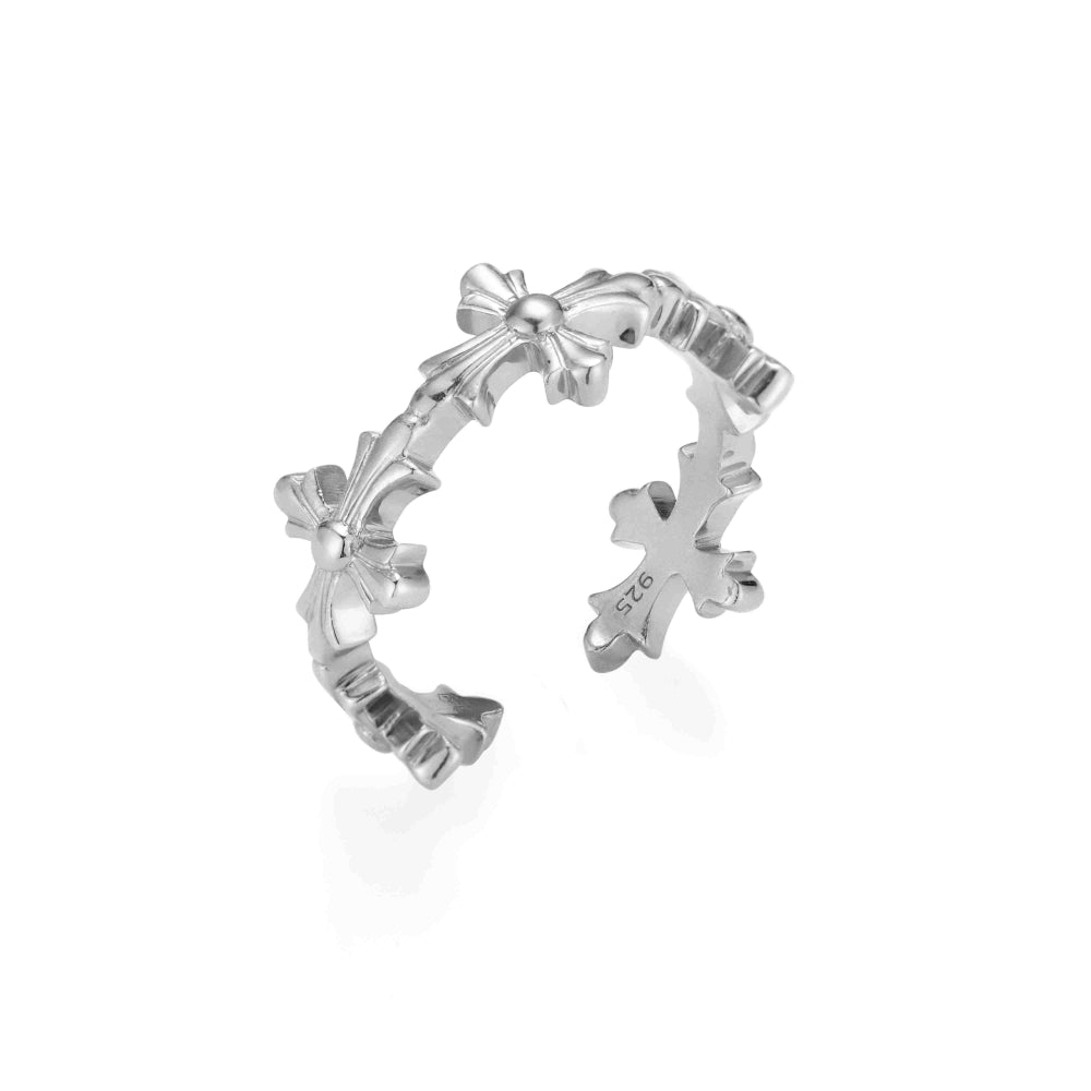 Roohan 925 Sterling Silver Cross Ring