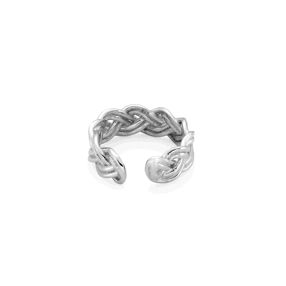 Roohan 925 Sterling Silver Double Knot Ring