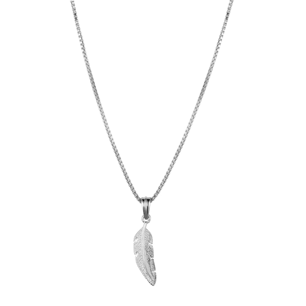 2pcs 925 Sterling Silver Oxidized Feather Charms – Pendant Necklace DIY, No Stone, Silver
