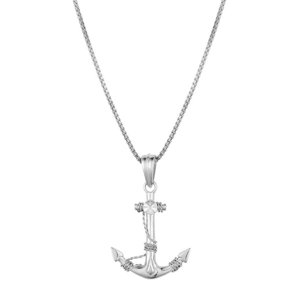 Roohan 925 Sterling Silver Anchor Pendant