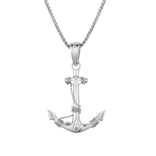 Roohan 925 Sterling Silver Anchor Pendant