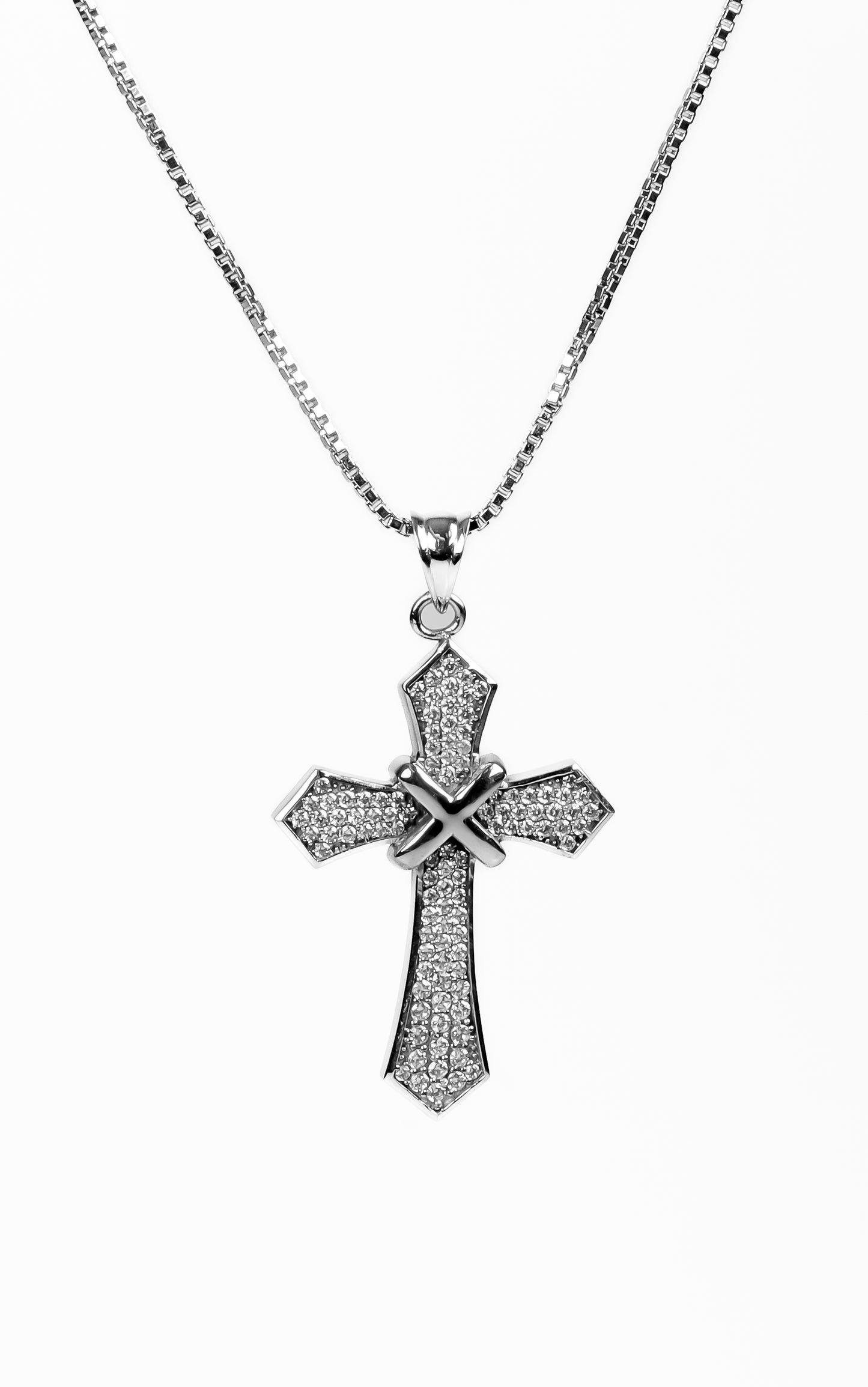 Roohan Iced Out Cross Pendant 4.0