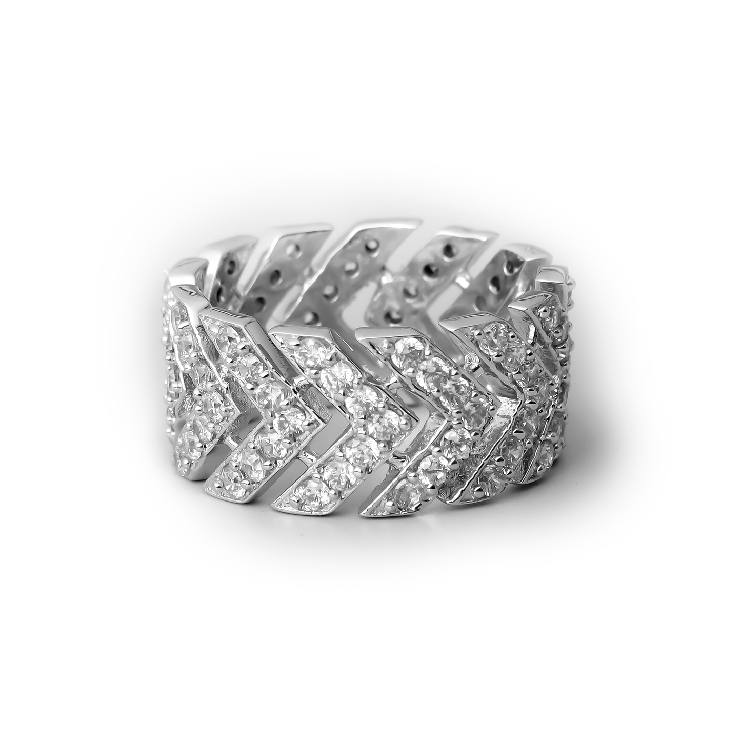 Roohan Iced Out Arrow Ring