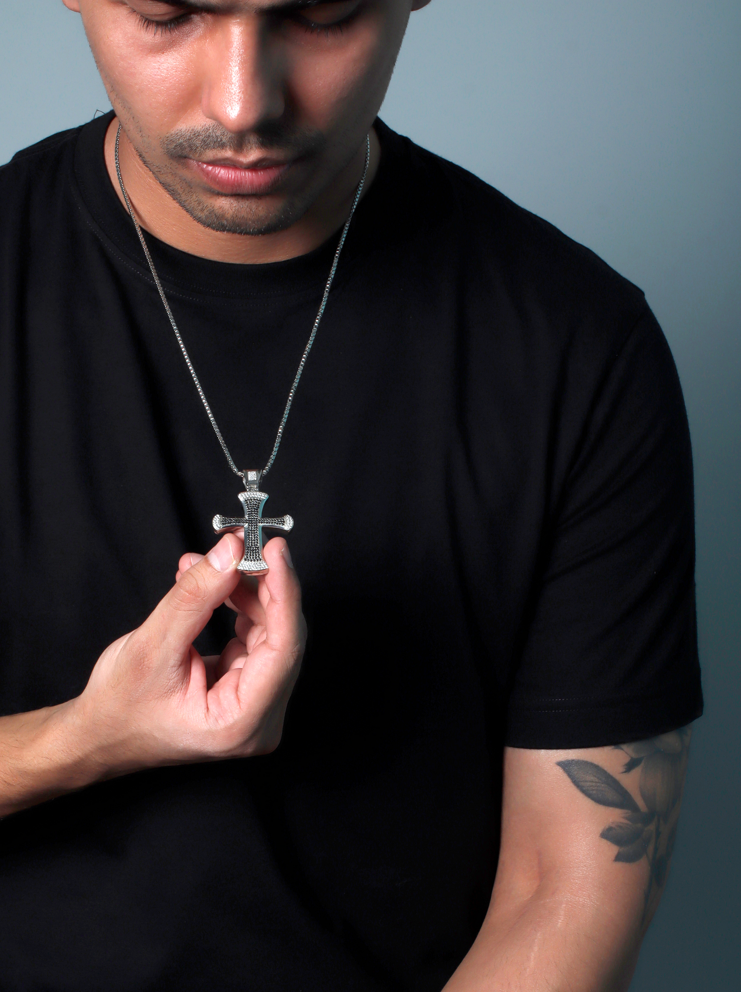 Roohan Iced Out Cross Pendant 3.0