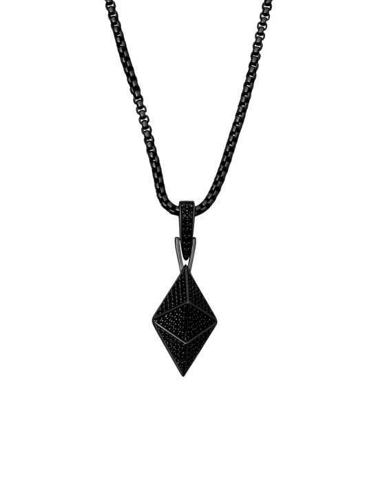 Roohan Iced Out Pyramid Pendant