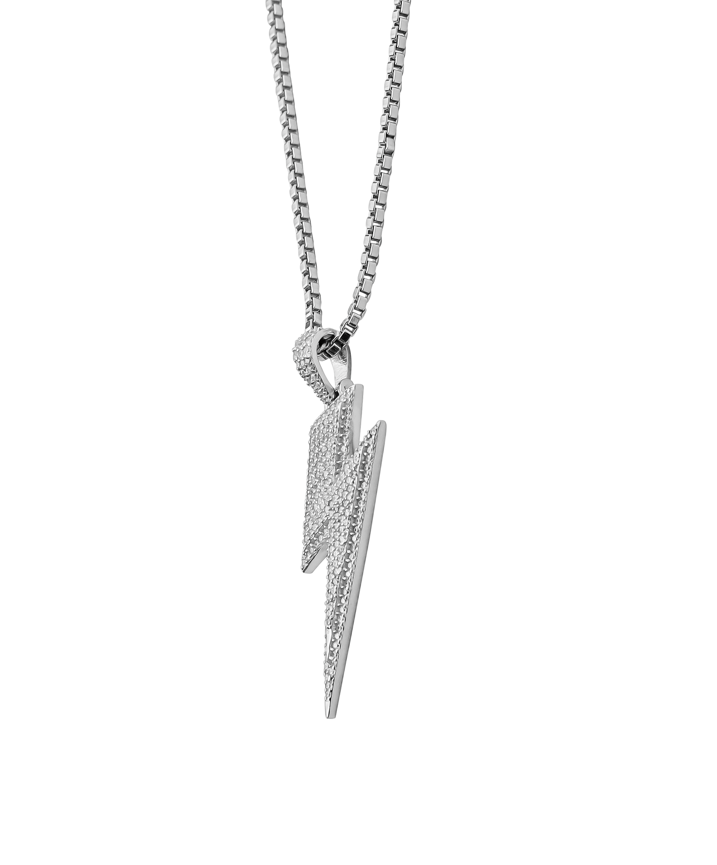 Roohan Iced Out Flash Pendant(Thunder White)