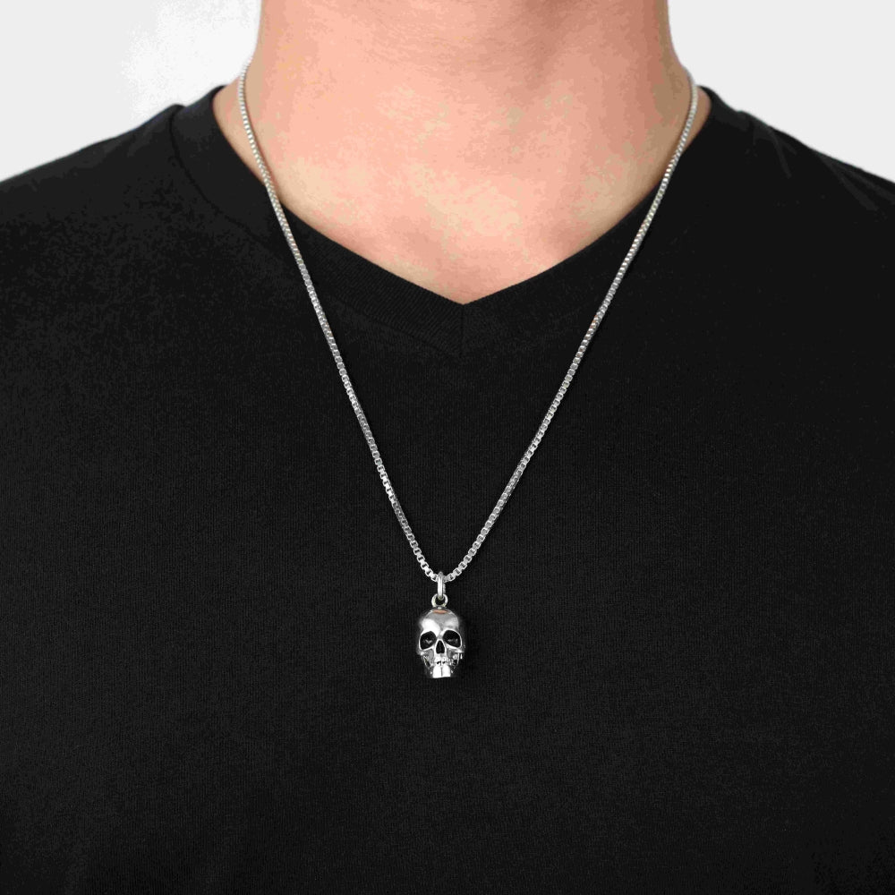 Roohan 925 Sterling Silver Skull Pendant