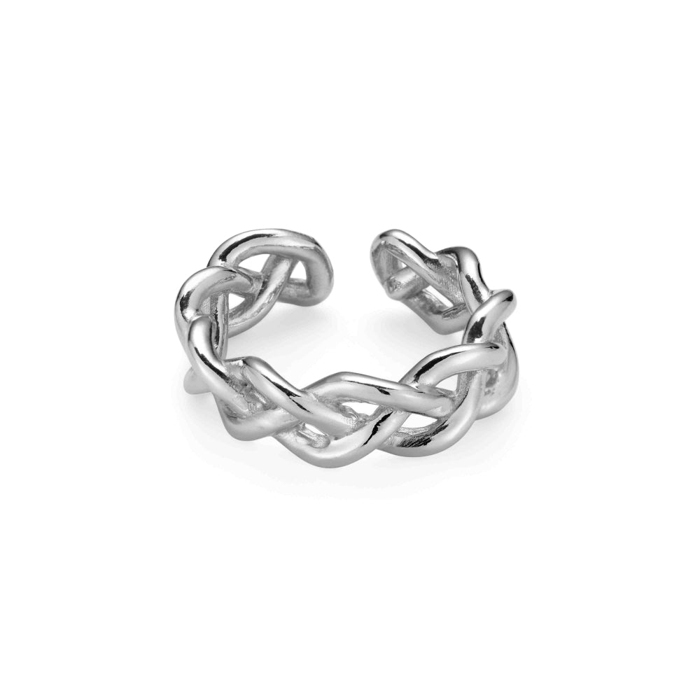 Roohan 925 Sterling Silver Single Knot Ring