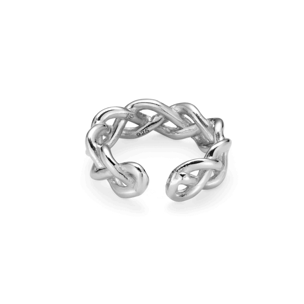 Roohan 925 Sterling Silver Single Knot Ring