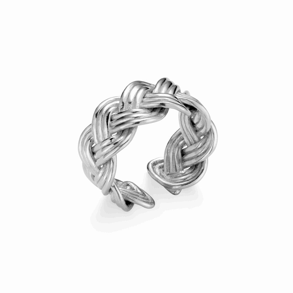 Roohan 925 Sterling Silver Triple Knot Ring